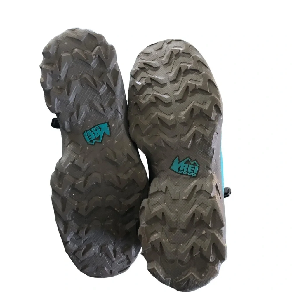 REI Coop Flash Lace Up Hiking Boot Youth 4Y Blue Camping Outdoors Waterproof